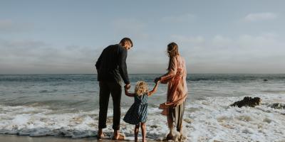 family on beach 