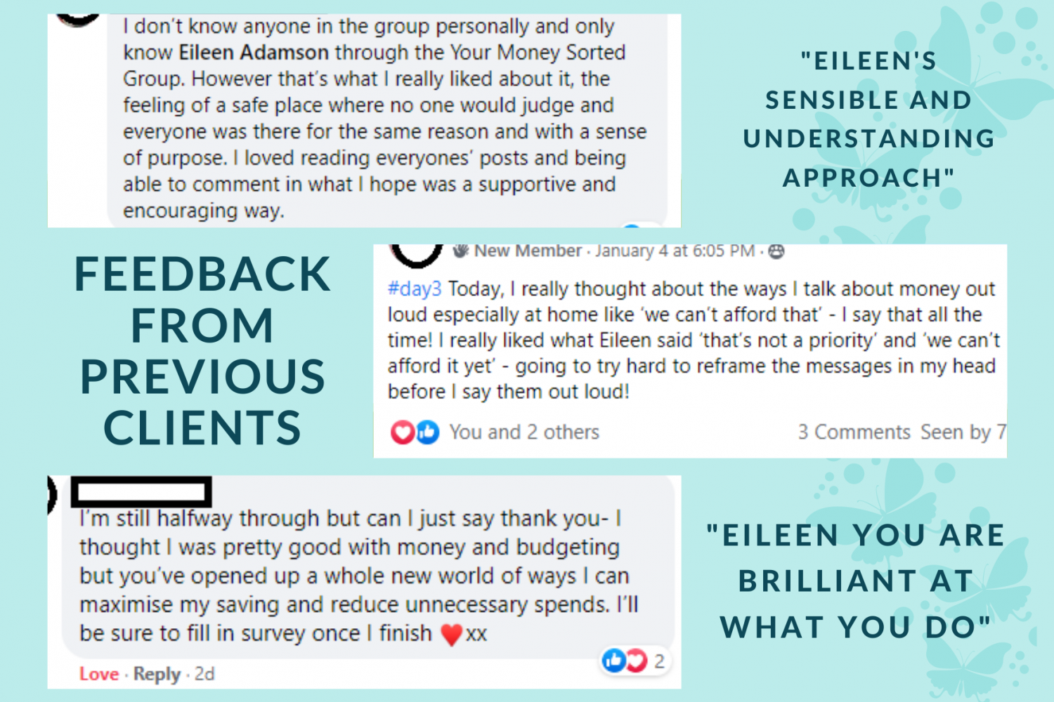 feedback for the money cafe