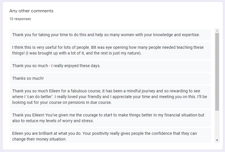 Maximise your money feedback
