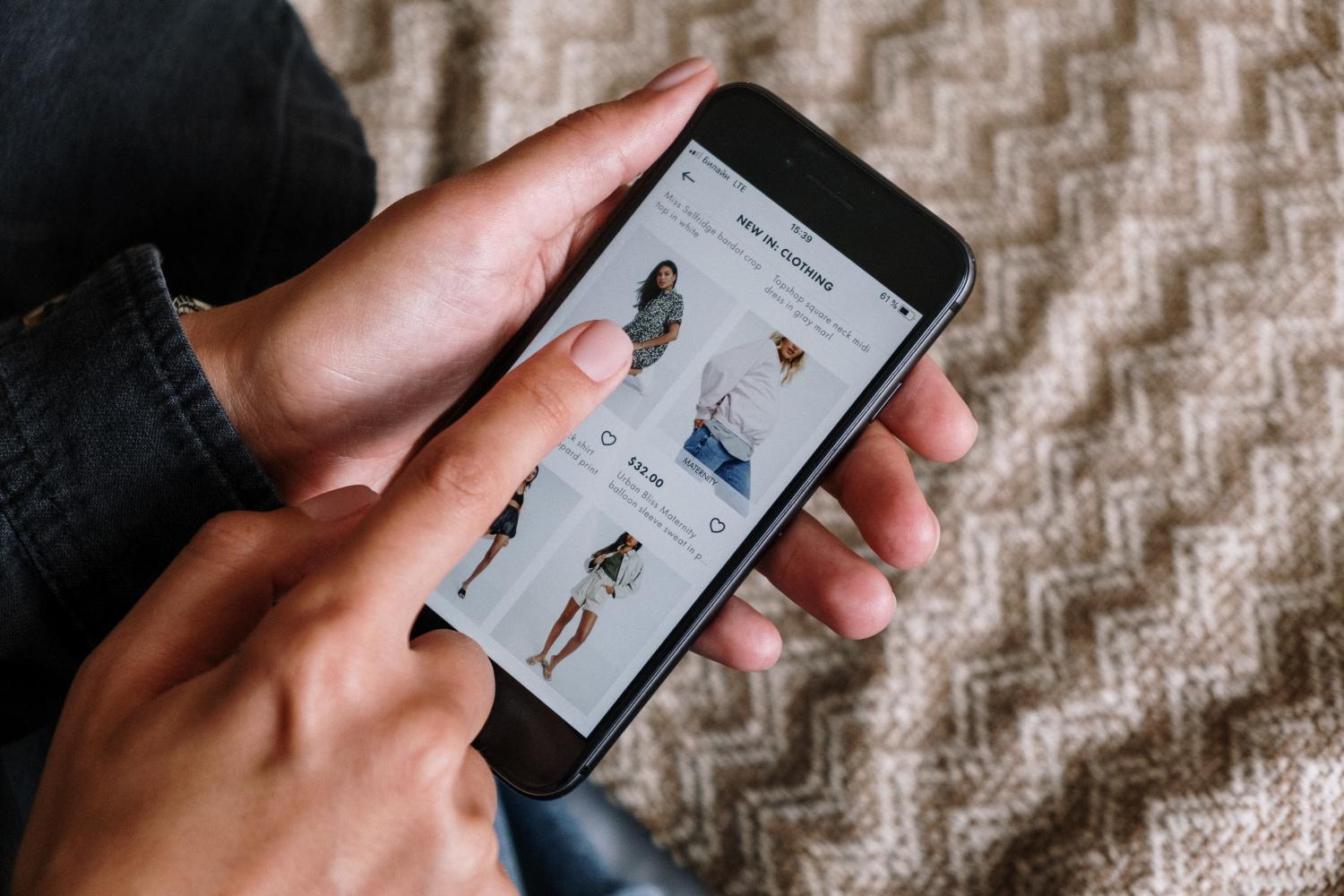 shopping on phone