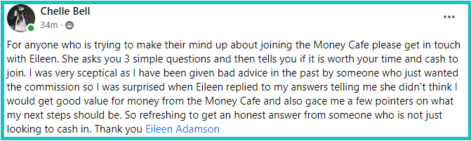 questions about the money cafe