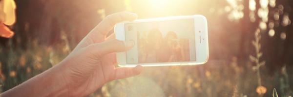 Image of a phone in the sun