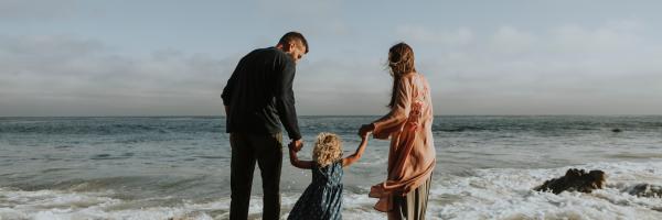 family on beach 