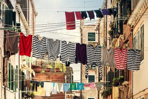 clothes hanging on the line